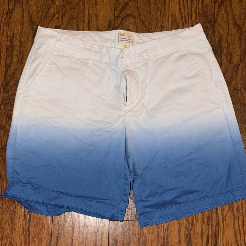 GAP Women’s  Blue and White Ombre Shorts